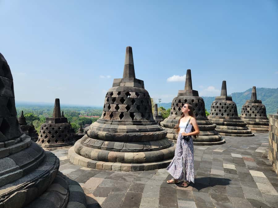 Yogyakarta: Borobudur Climb up & Prambanan Tour with Sunset - Borobudur climb: access, slippers, and how the guide changes the experience