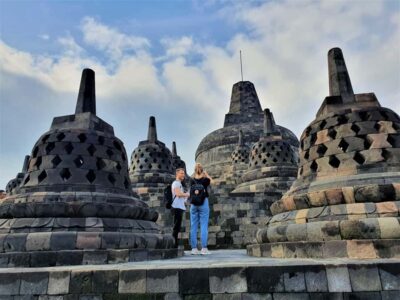 Yogyakarta: Borobudur & Prambanan Guided Tour w/ Entry Fees - Climbing Up Borobudur: Top Views, Time Pressure, and Monday Rules